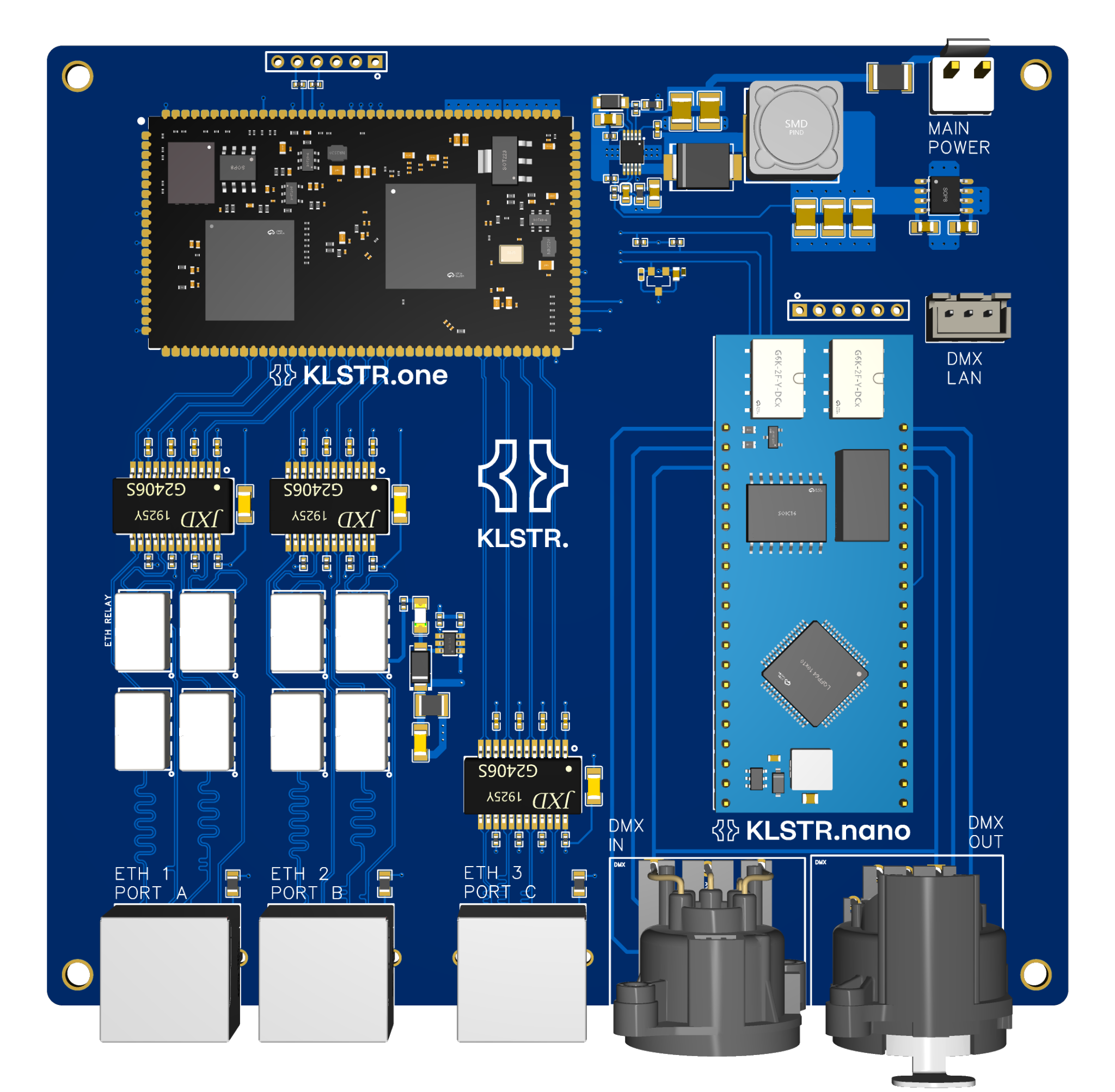 Dual mode reference board — top view
