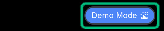 The Demo Mode button, highlighted, at the right end of the header